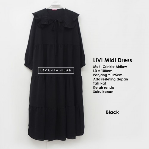 LIVI-002 LIVI Midi Dress Crinkle Airflow